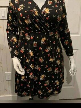 George Dress - Black Floral NWT